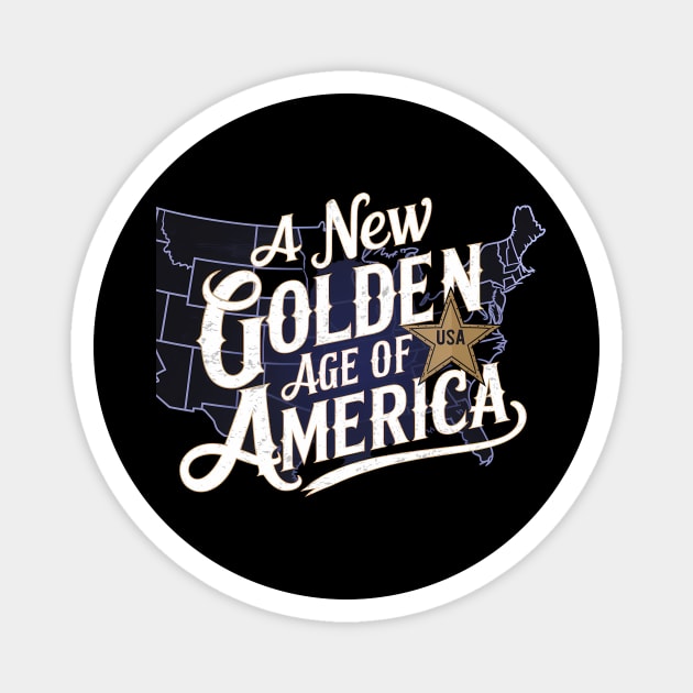 New Age of America, USA Flag Magnet by logiamerch